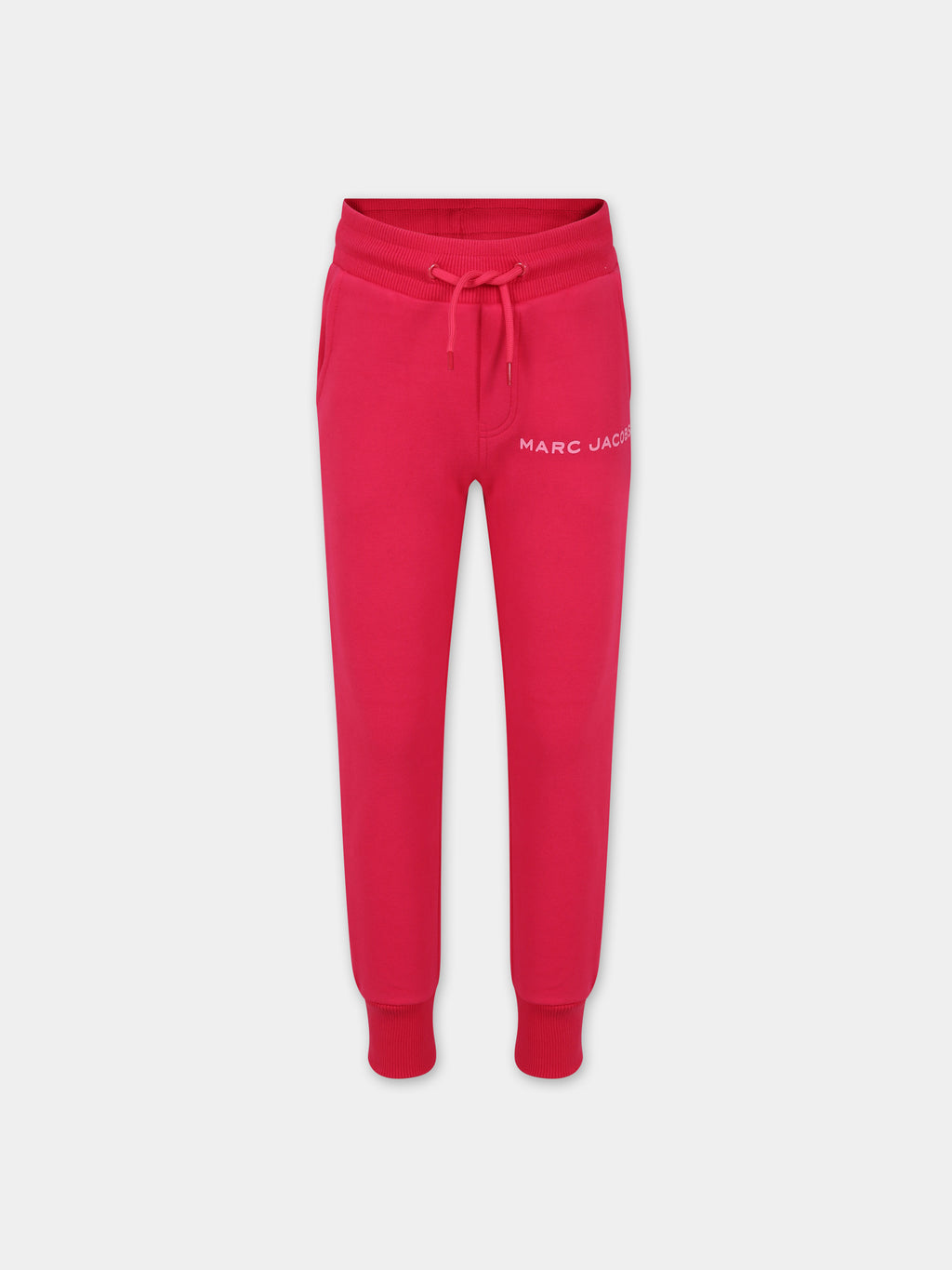 Fuchsia trousers for girl with logo