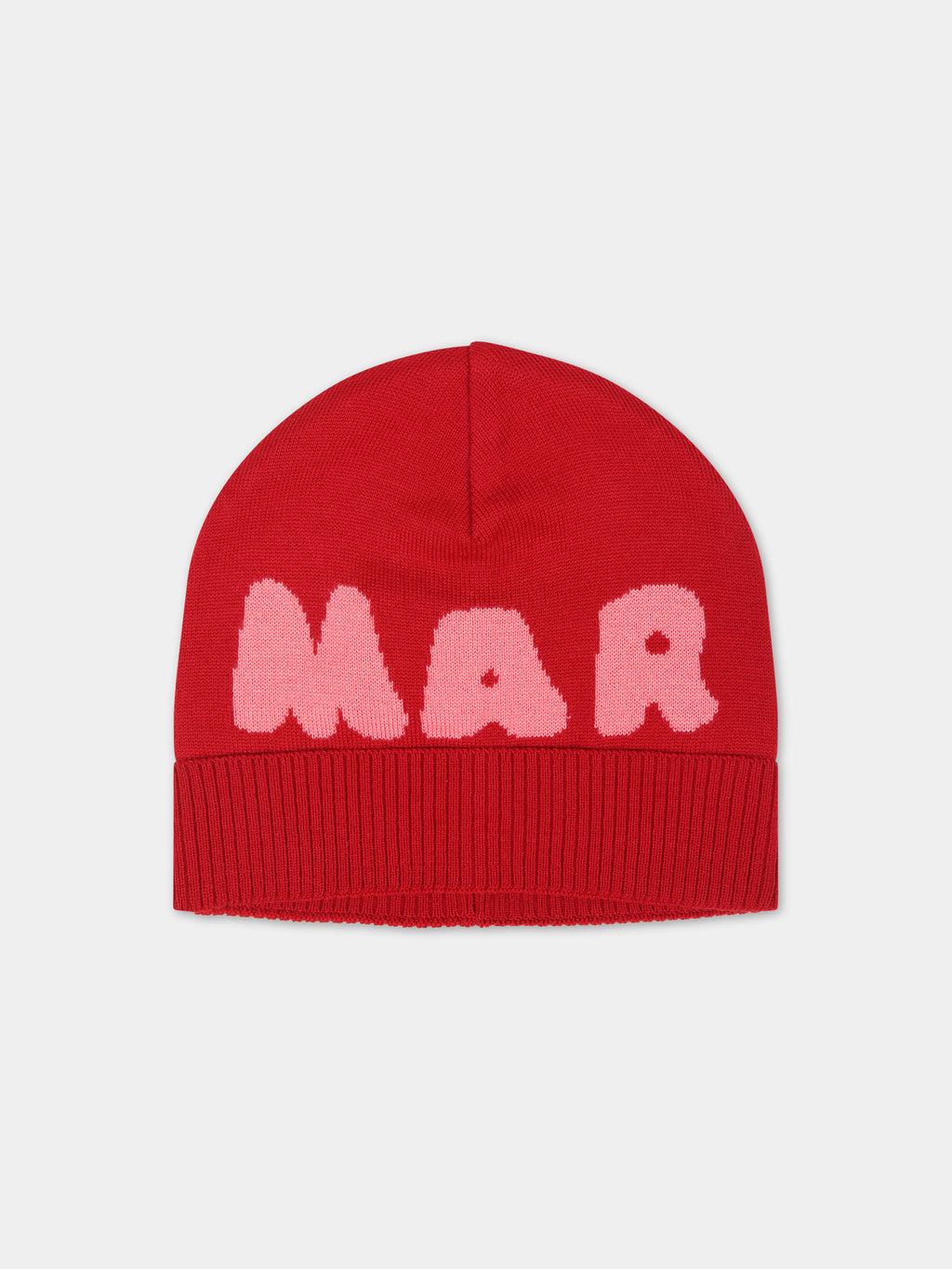 Red cap for girl with logo