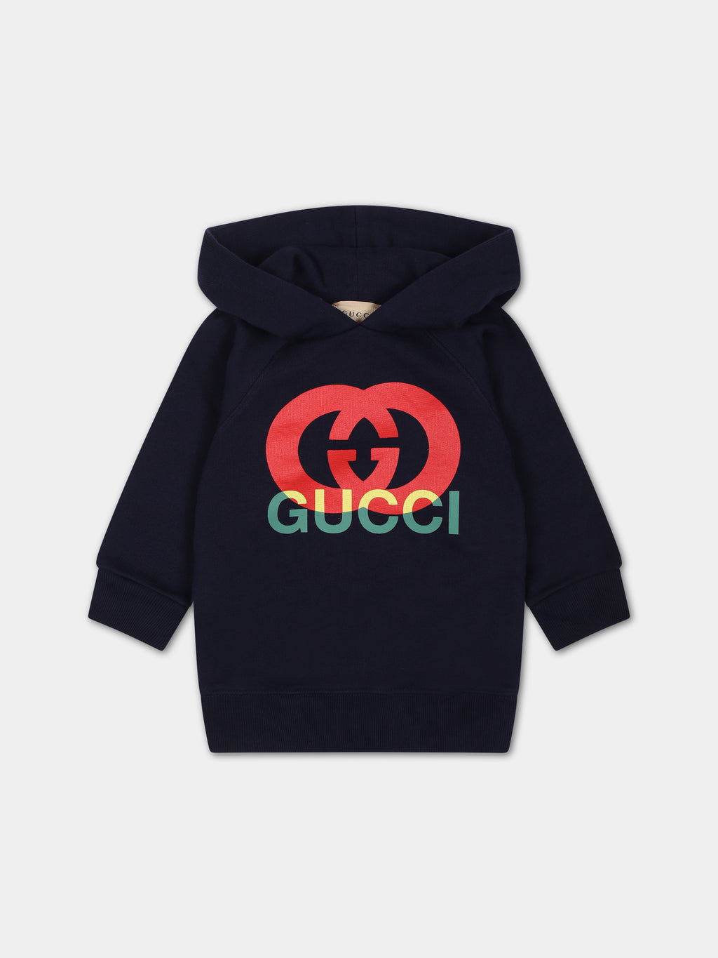 Blue sweatshirt with GG print for baby