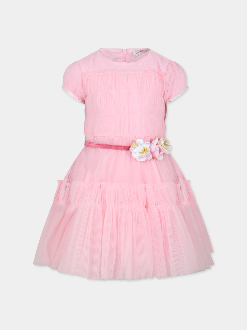 Vestito rosa per bambina con fiori