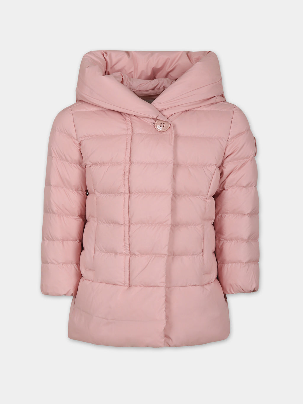 Pink down jacket for girl