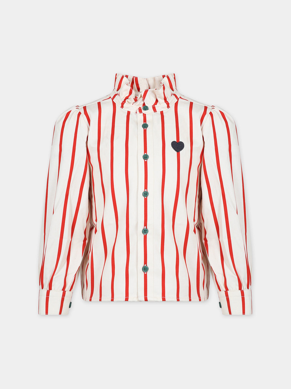 Camicia avorio per bambina con cuore