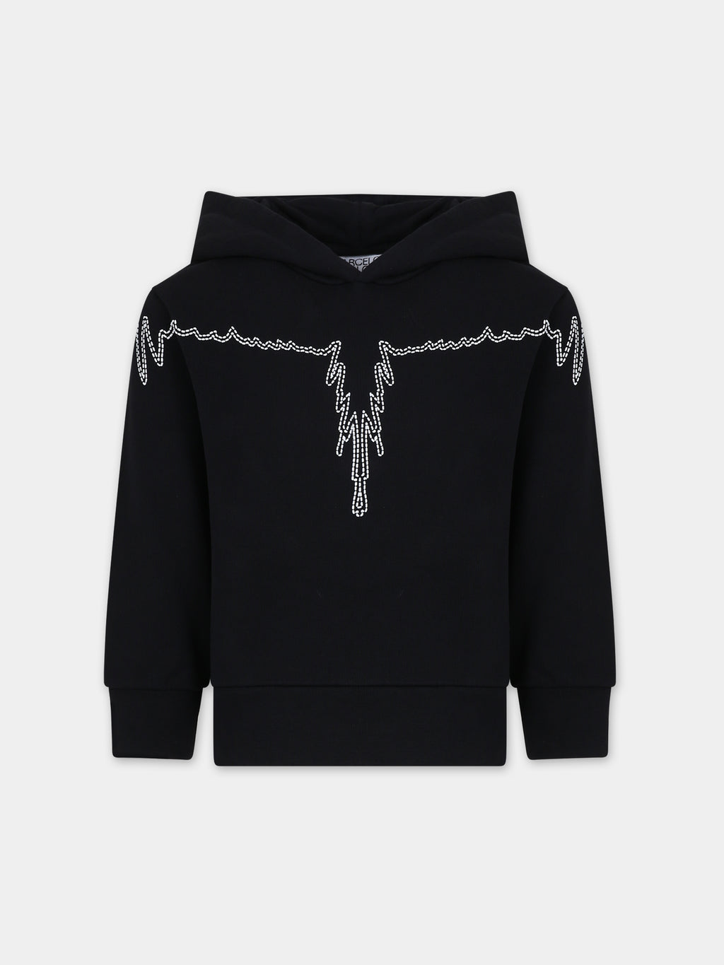 Black sweatshirt for boy with wings