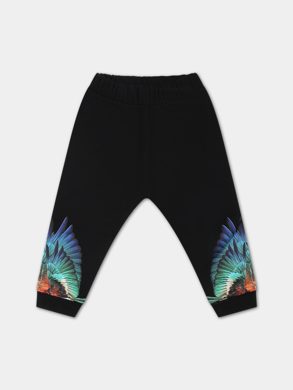 Black trousers for baby boy with wings