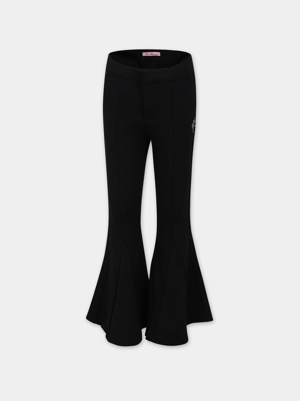 bBlack trousers for girl with logo