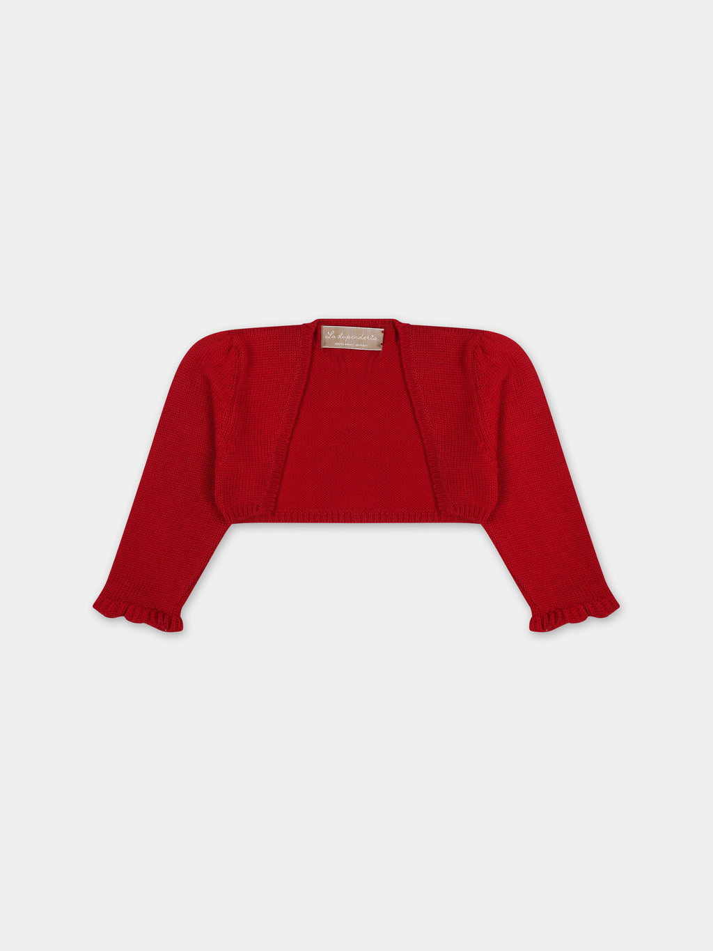 Red cardigan for baby girl