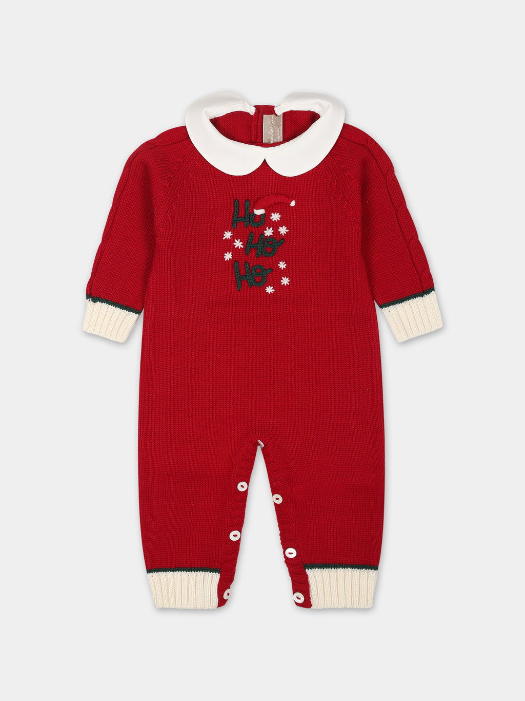 Red babygrow for babykids with writing