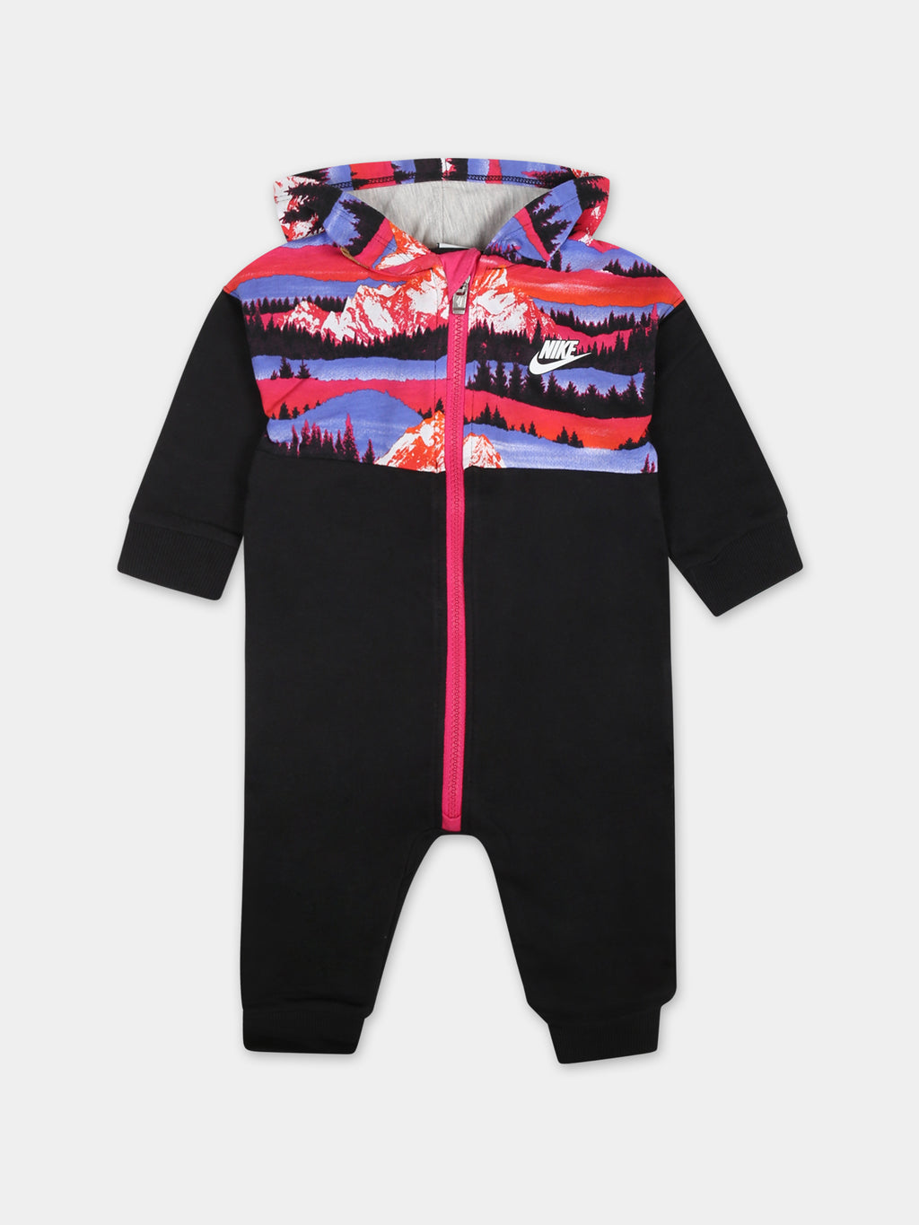 Black babygrow for baby girl with logo
