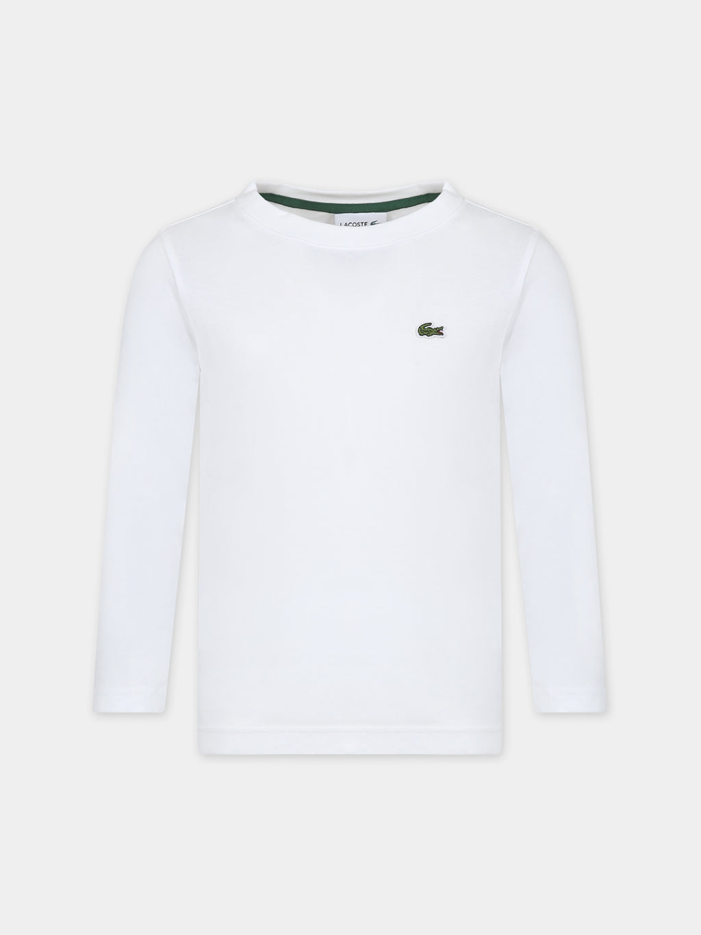 White t-shirt for boy with crocodile