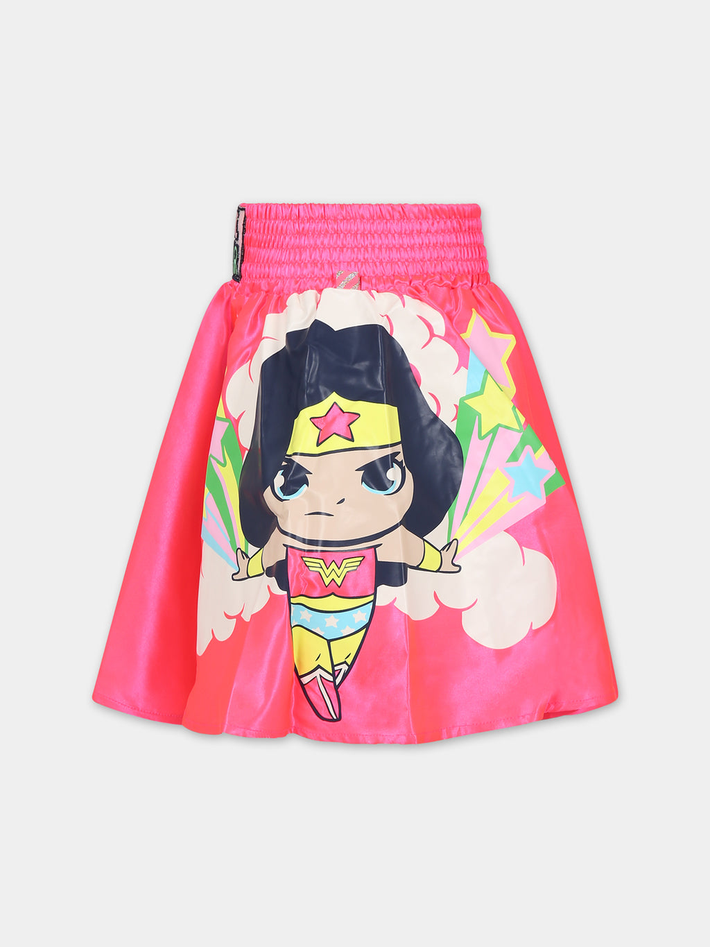 Fuchsia skirt for girl with Wonder Woman