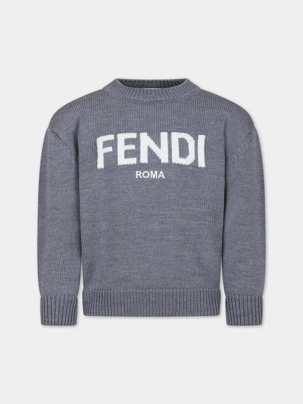 Grey sweater with logo for kids