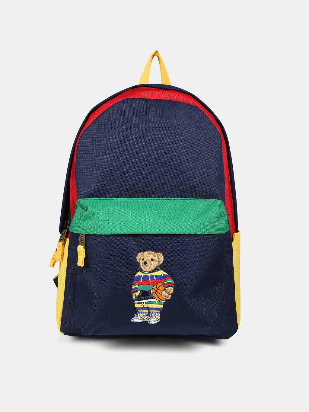 Colorblock backpack with bear for kids