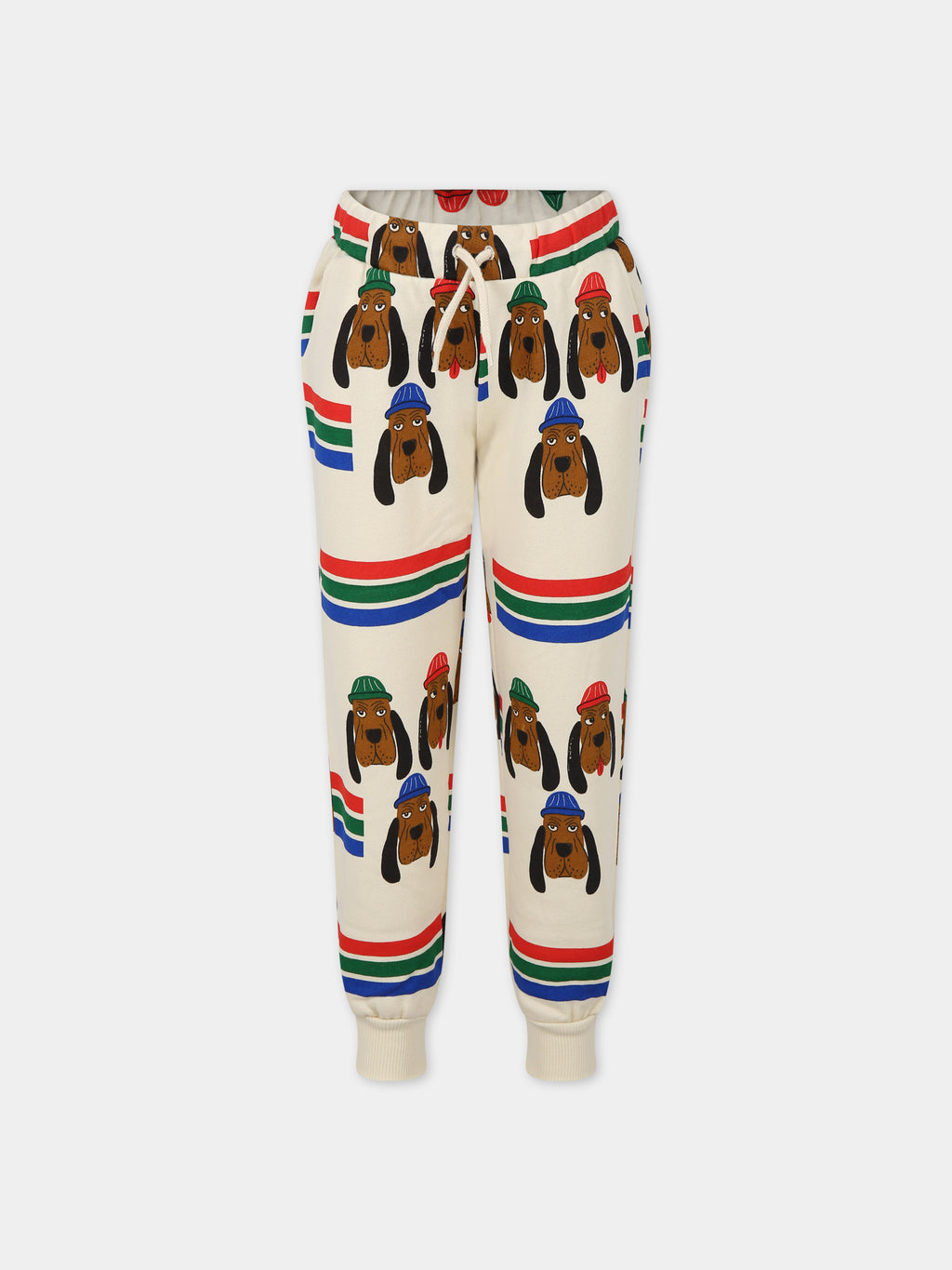 Ivory trousers for kids with dogs