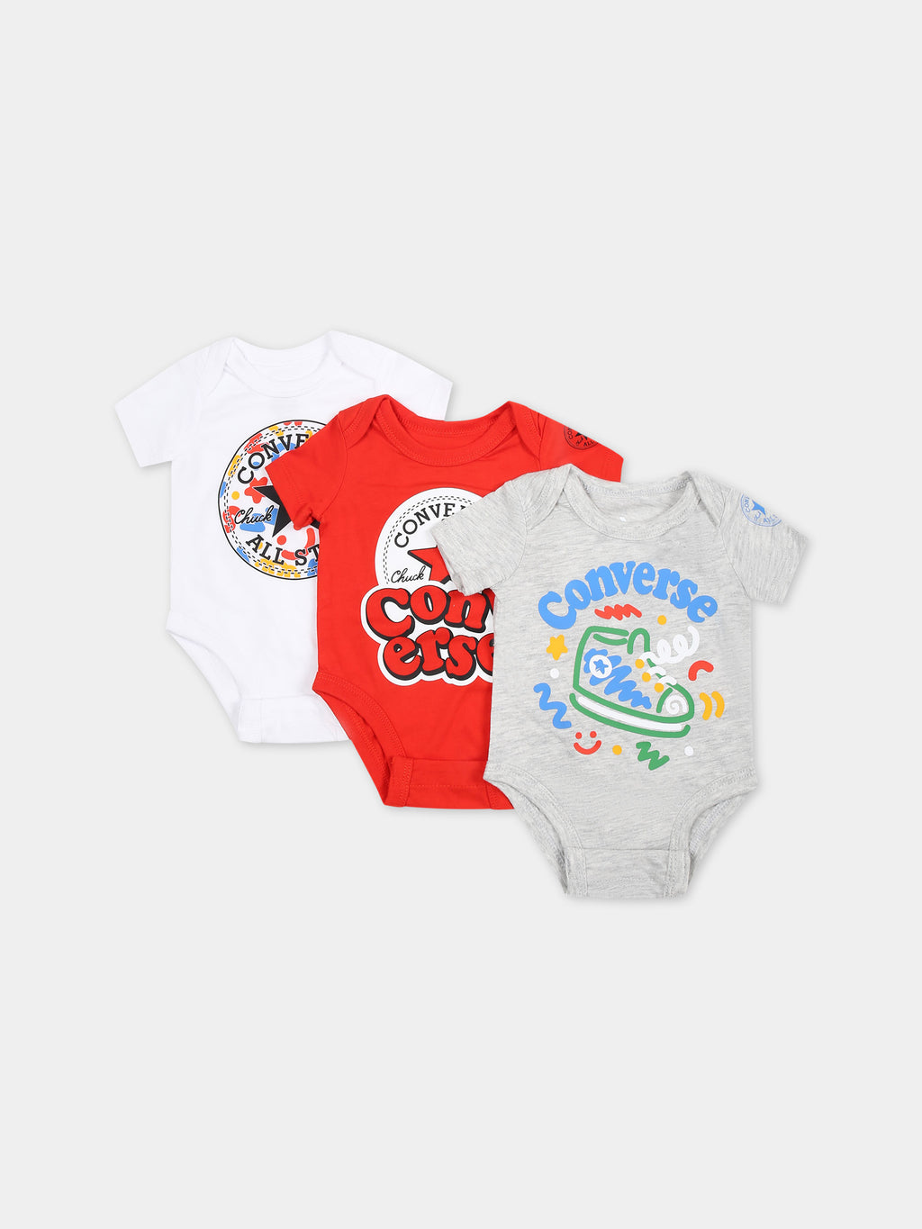 Set multicolor per neonato con logo e stampa