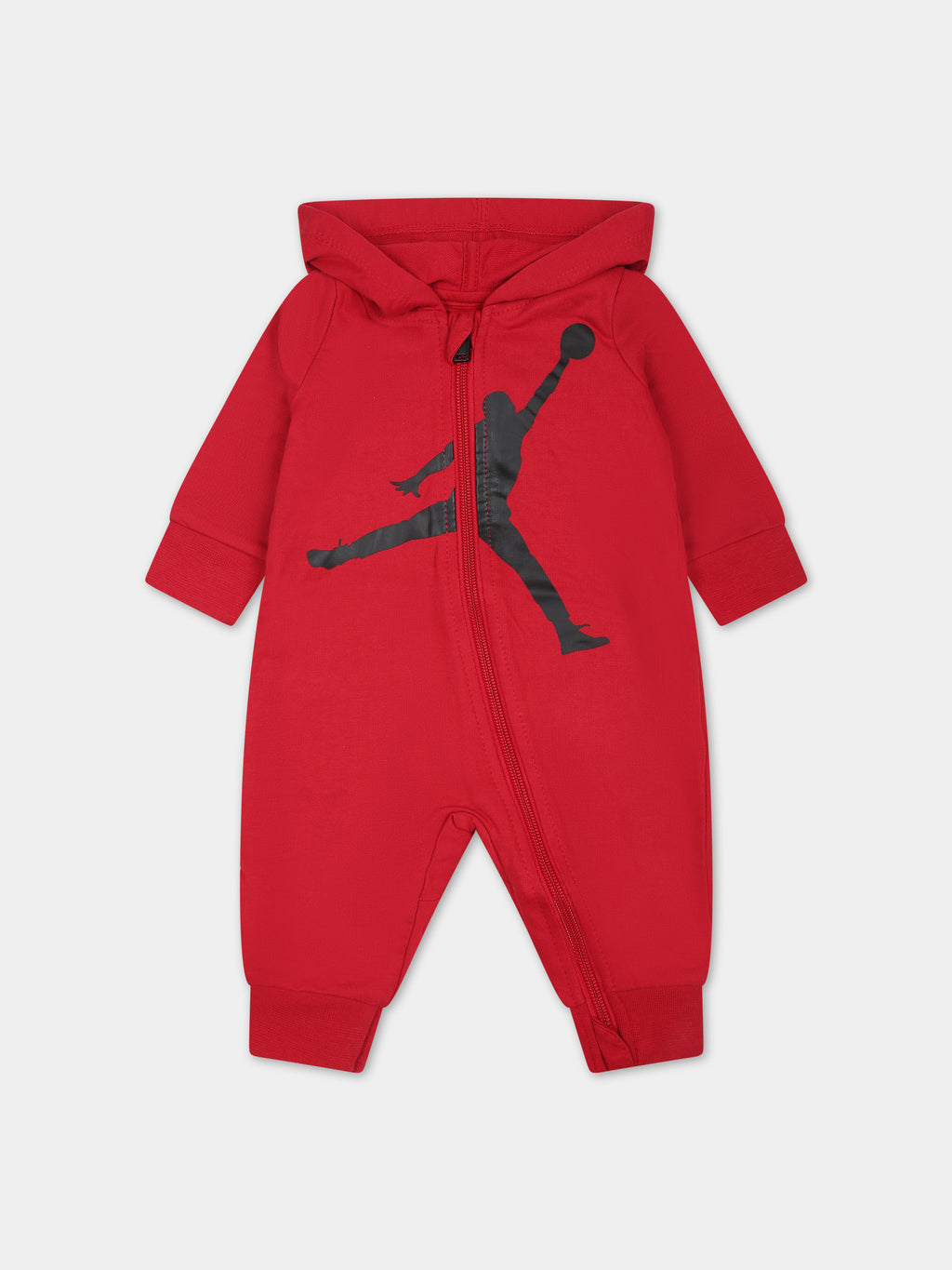 Red babygrow for baby boy with iconic Jumpman