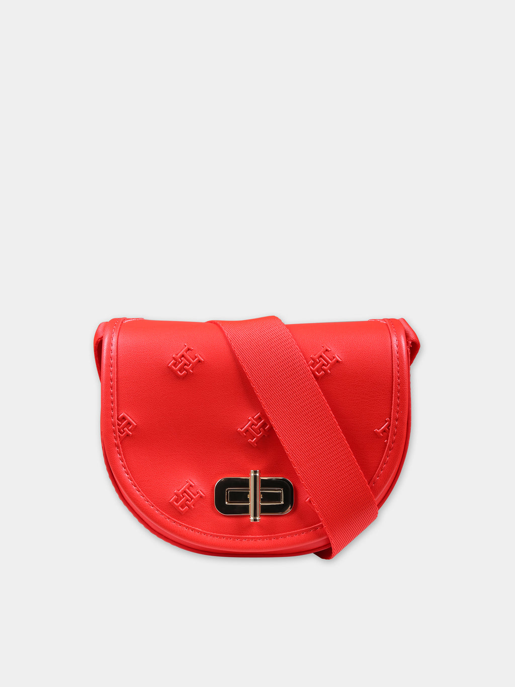 Red bag for girl with all-over logo