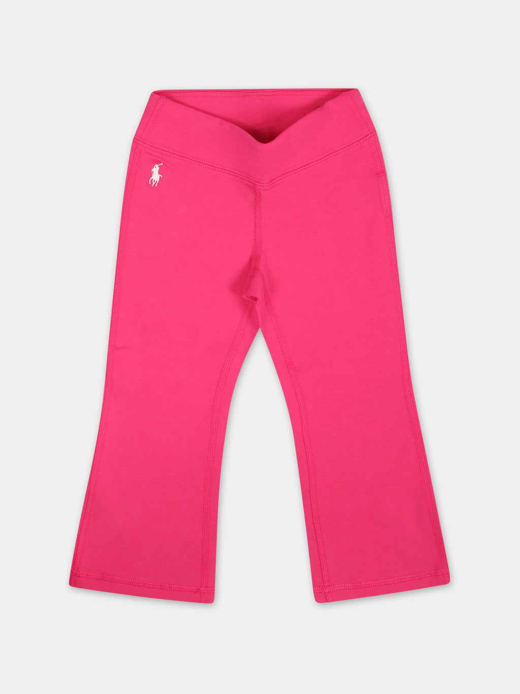 Fuchsia leggings for baby girl with pony