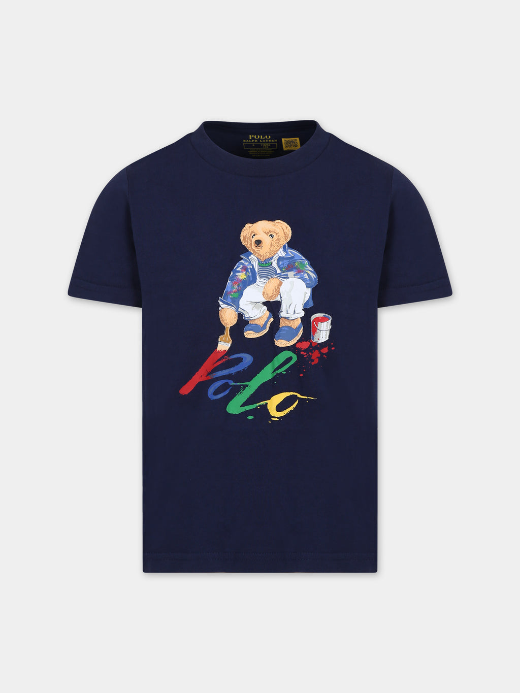 T-shirt blu per bambino con Polo bear