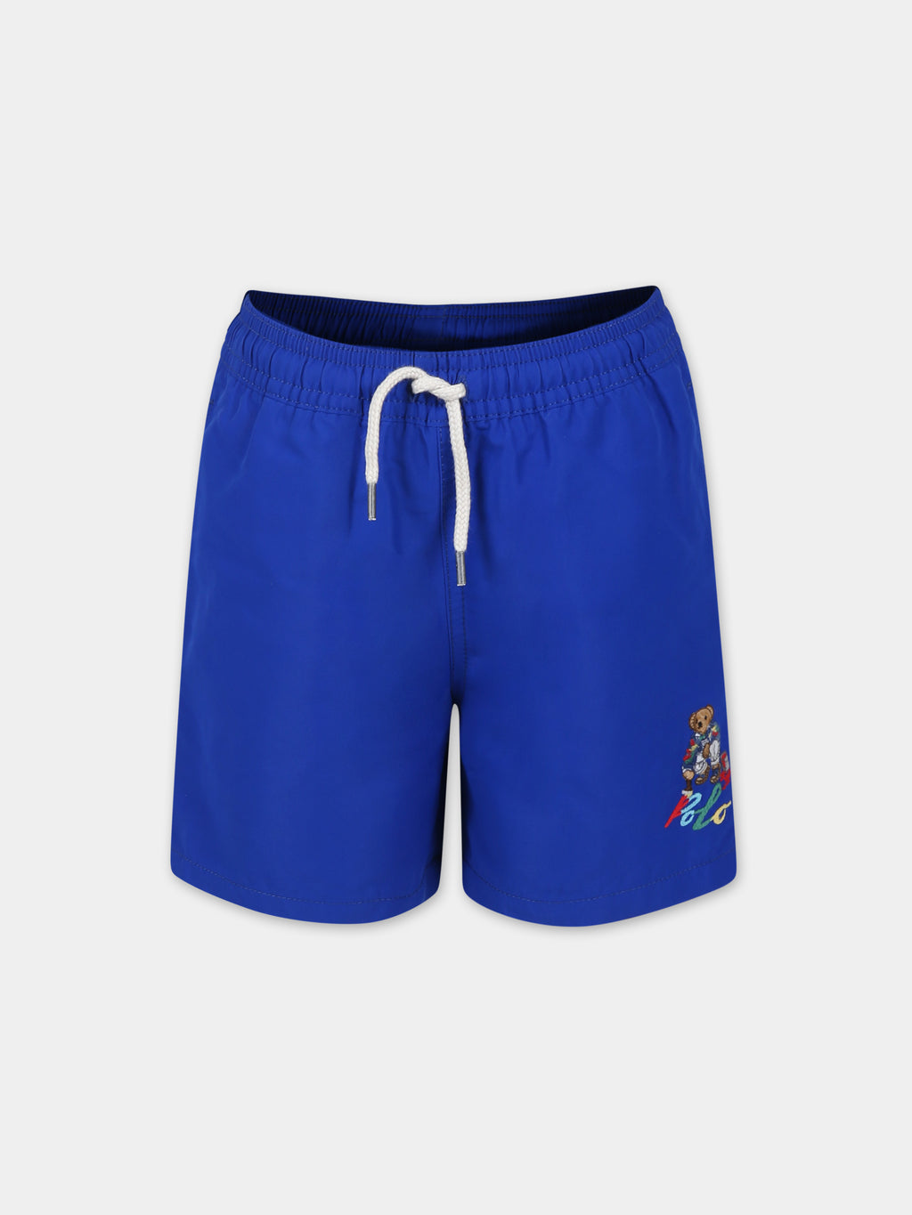 Blue swimsuit for boy with Polo Bear
