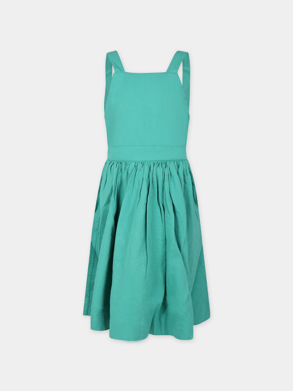 Green casual dress for girl