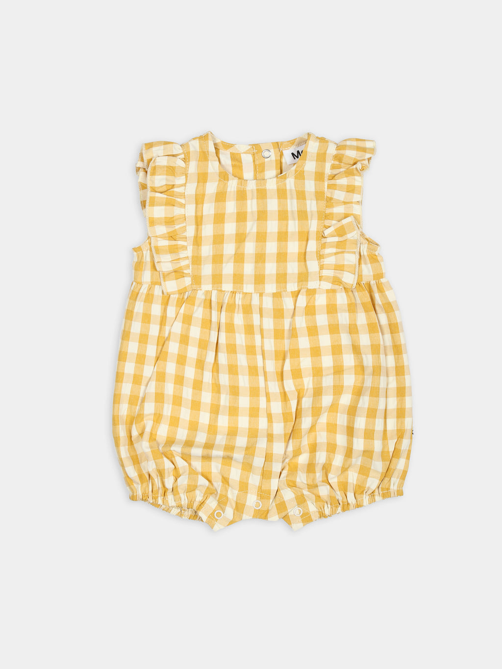 Barboteuse jaune pour bébé fille