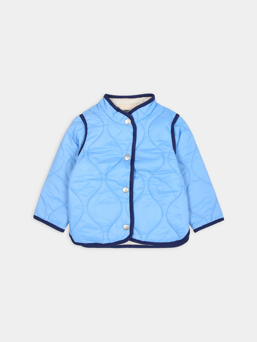 Light blue down jacket Harrie for baby boy
