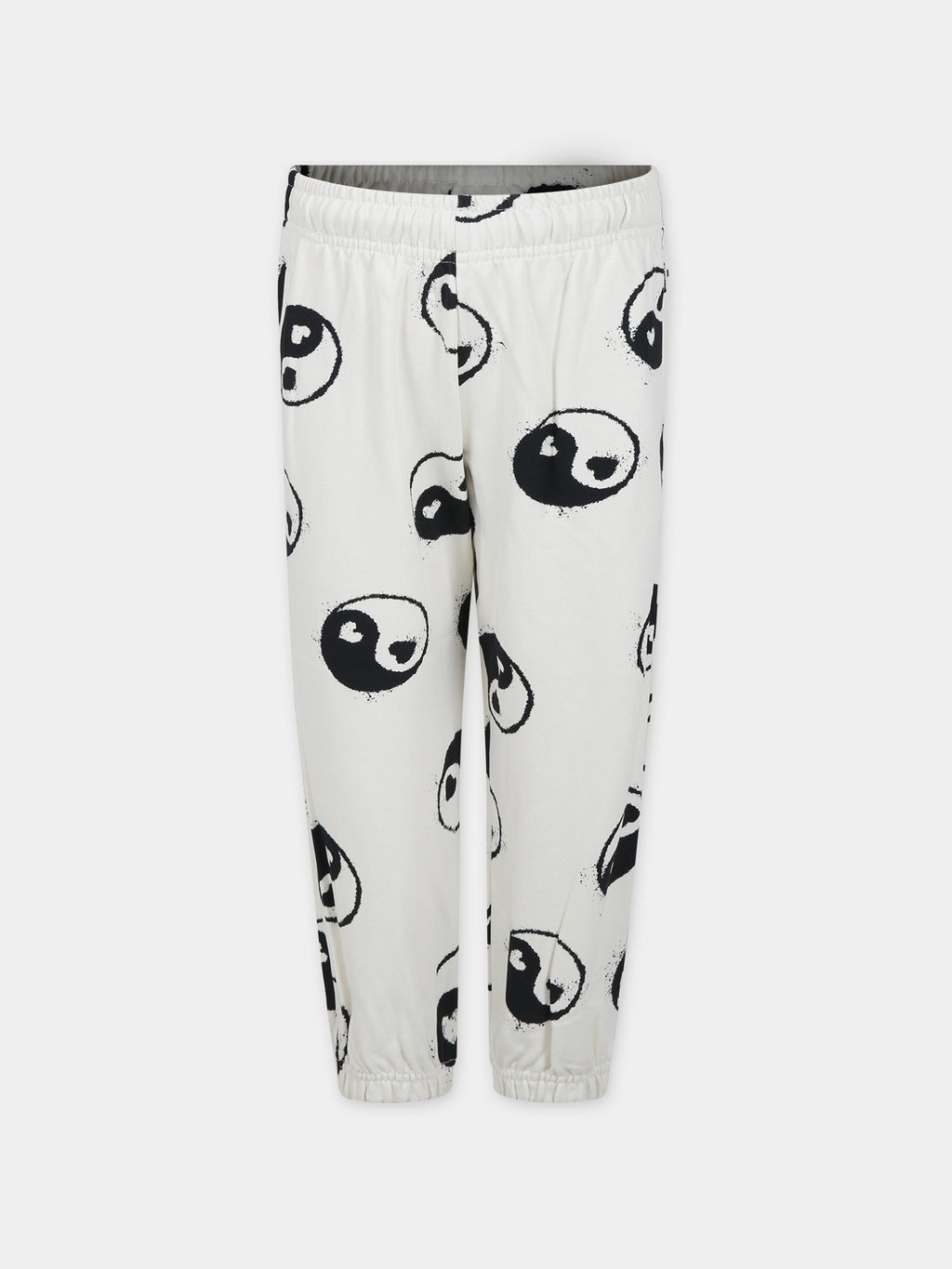 White trousers for girl with yin and yang