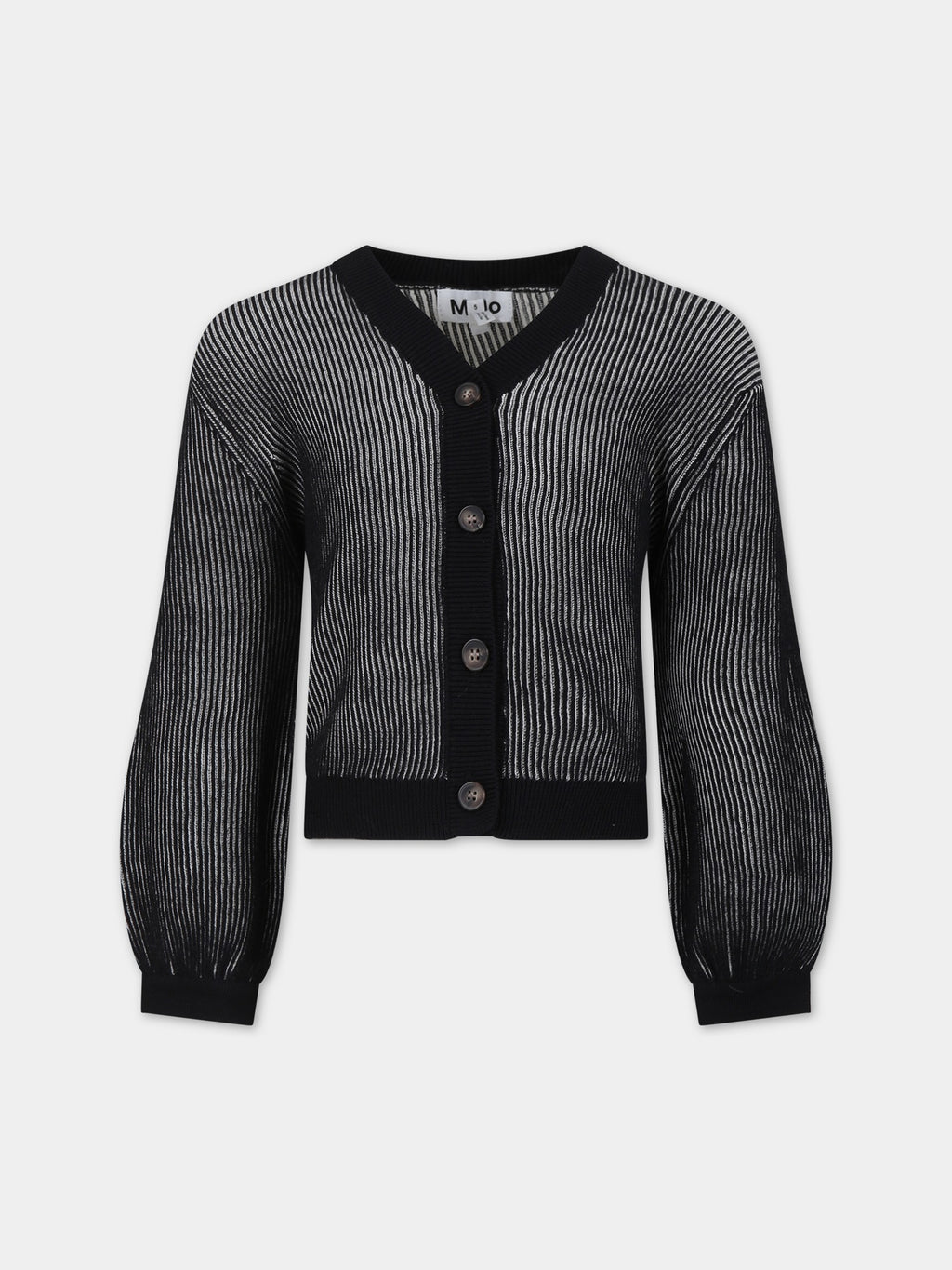 Cardigan noir pour fille avec logo