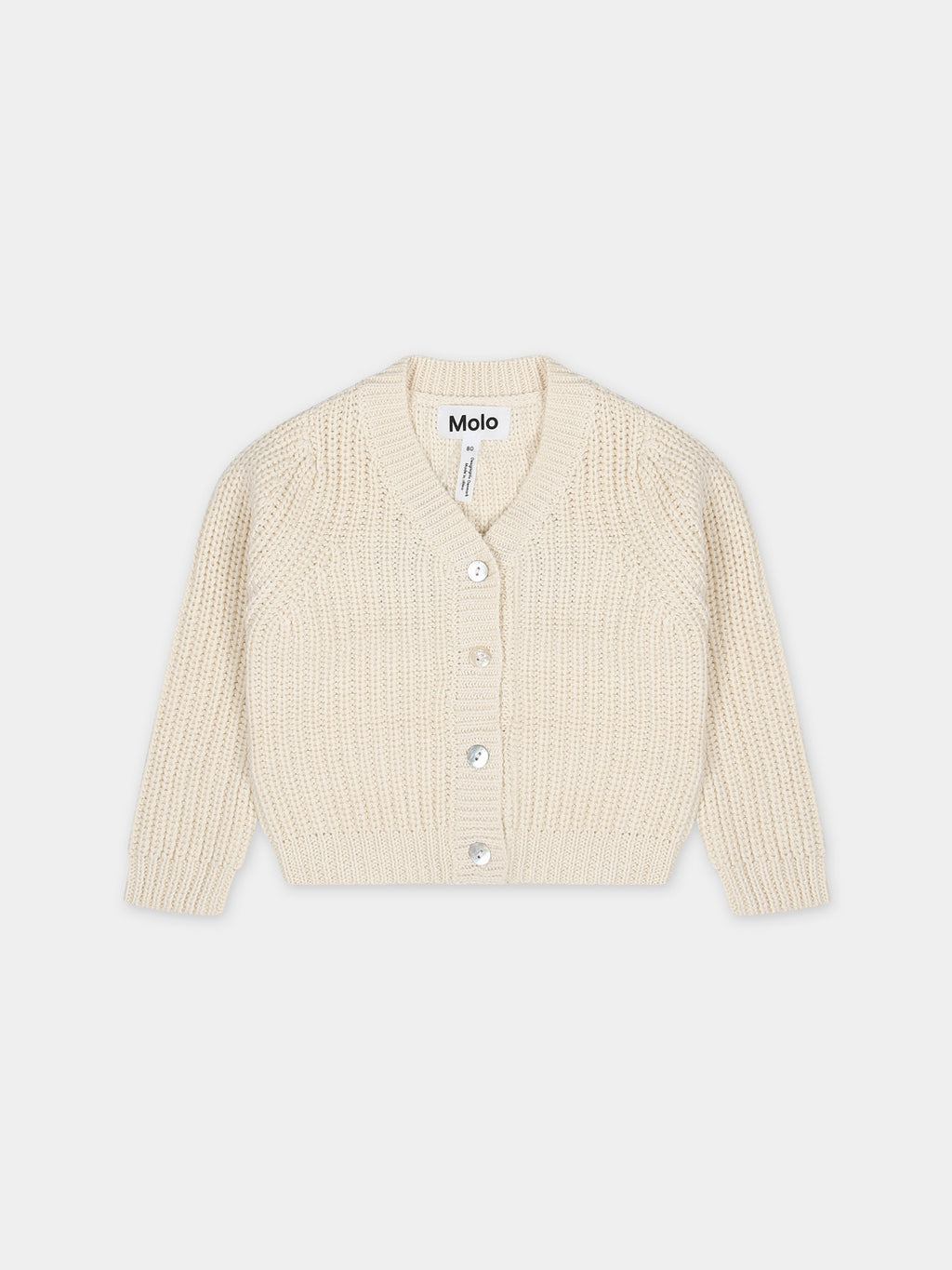 Cardigan beige pour enfants avec logo