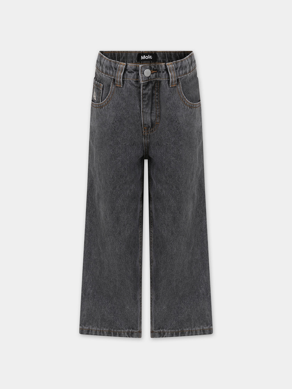Grey jeans for boy with logo