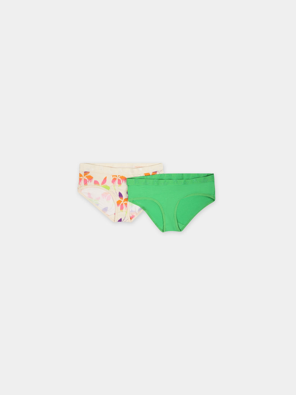 Set multicolor per bambina con stampa tropicale