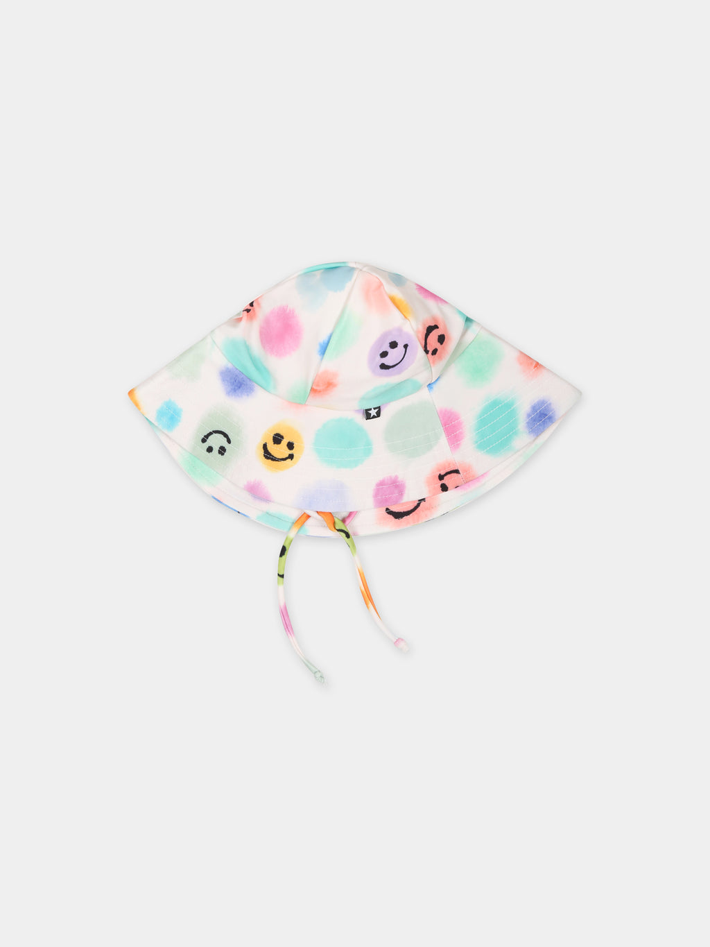 White cloche for babykids with smiley