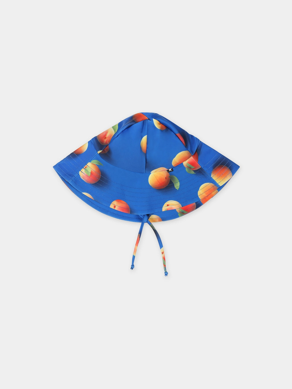 Blue cloche for babykids with apricot print