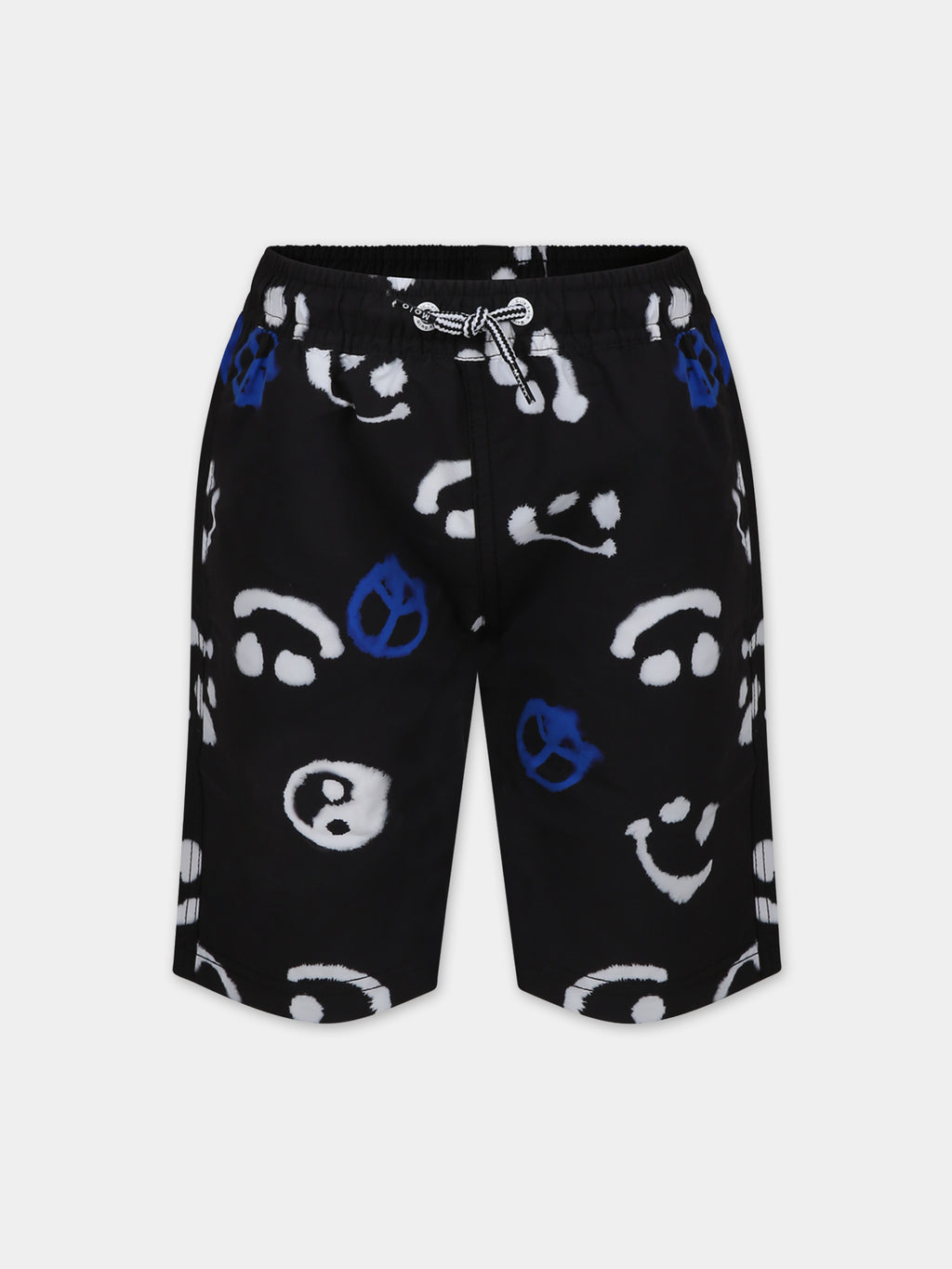 Black swimsuit for boy with smiley