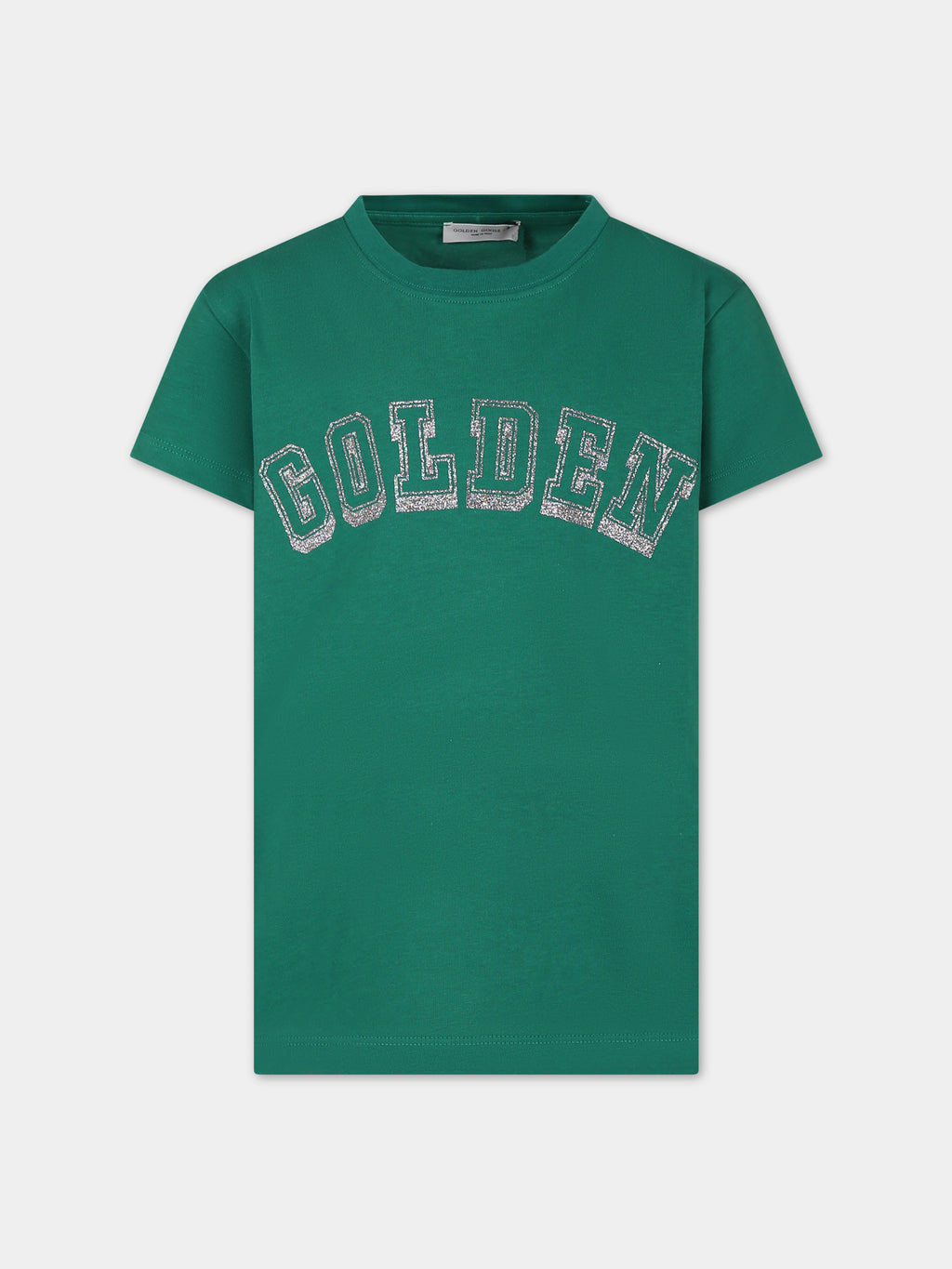 T-shirt verde per bambini con logo