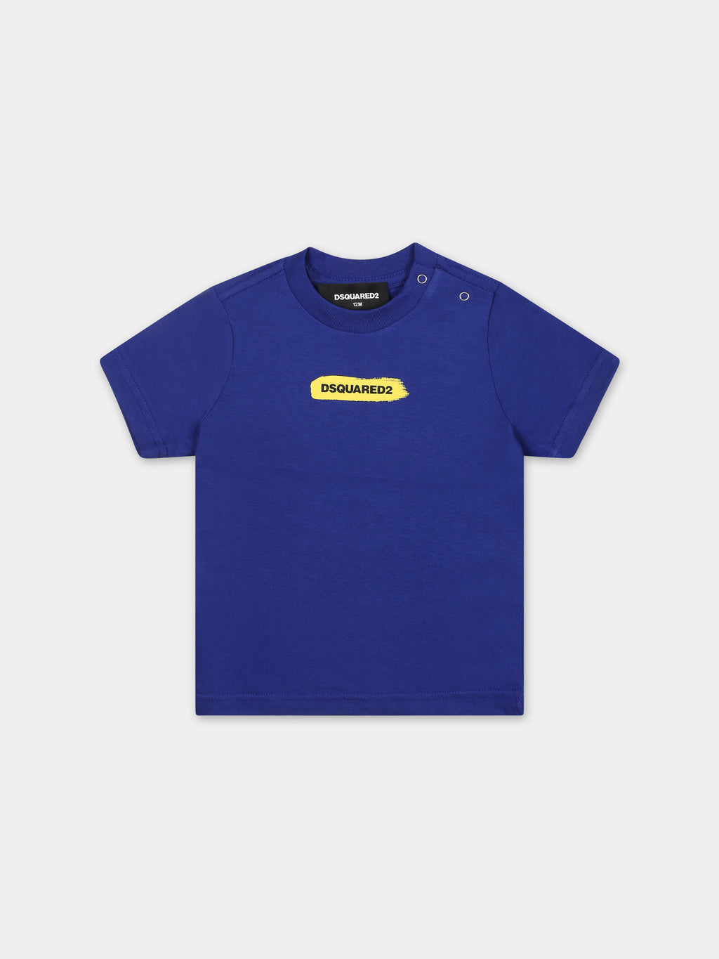 T-shirt azzurra per neonato con logo