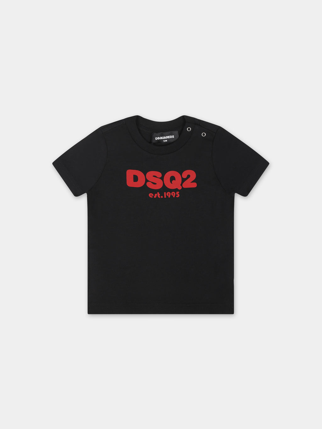 T-shirt noir pour bébé garçon avec logo