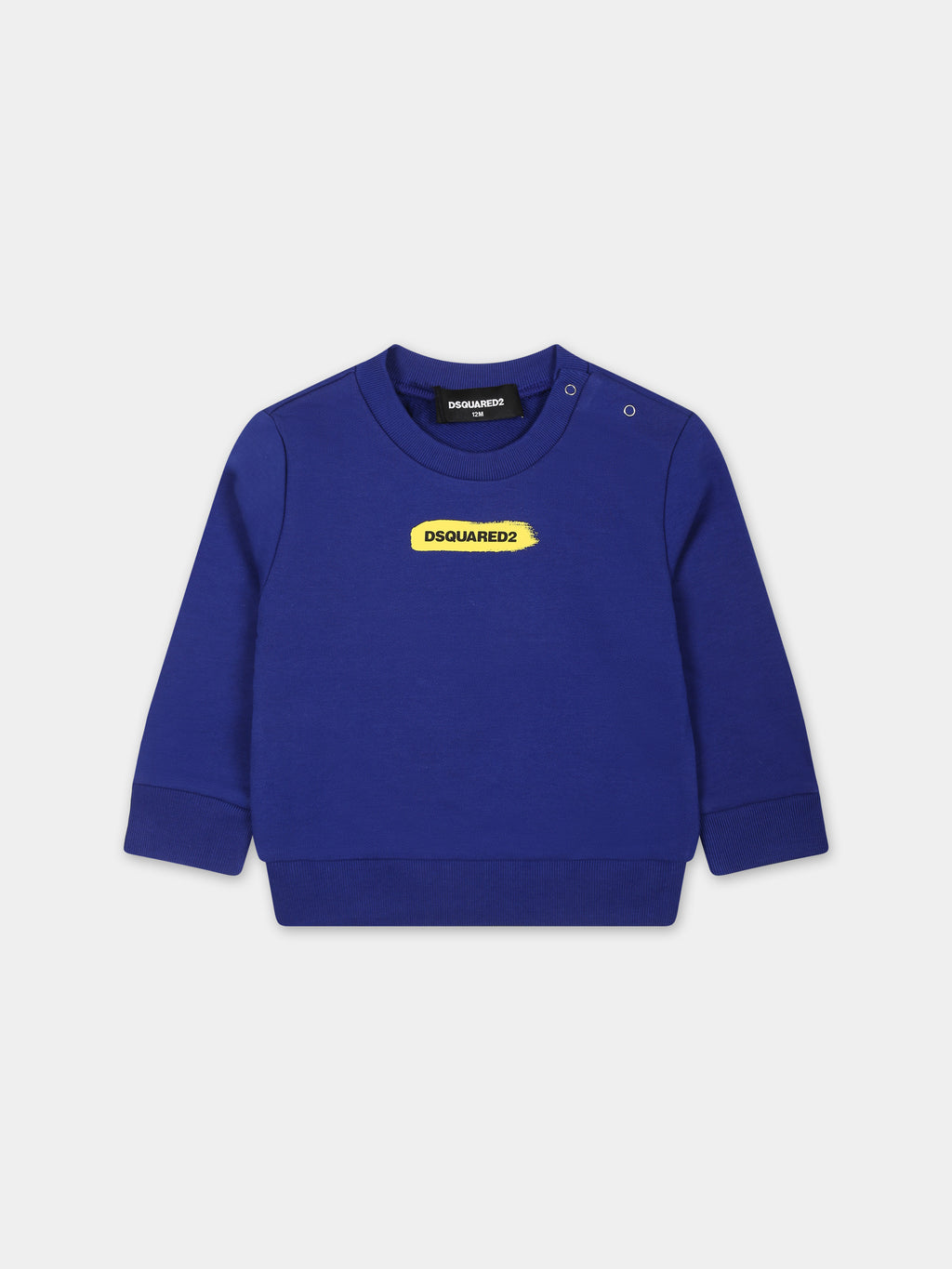 Light blue sweatshirt for baby boy with logo