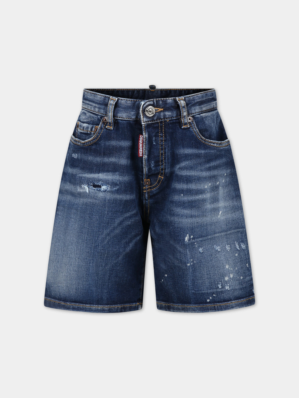 Blue shorts for boy with logo