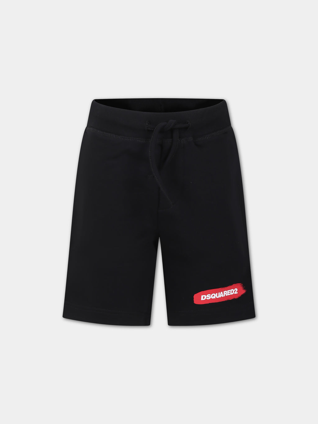 Black shorts for boy with logo