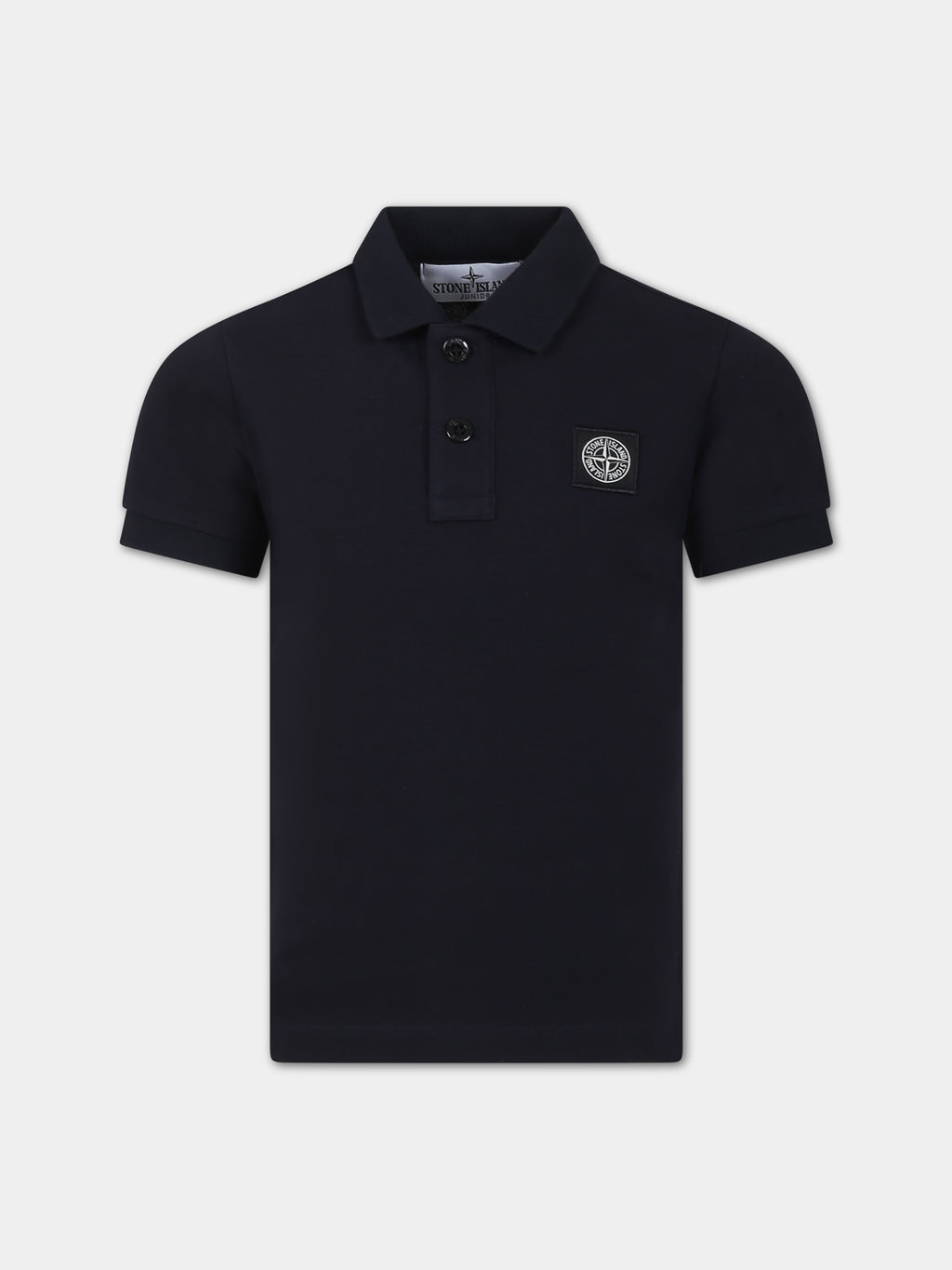 Blue polo shirt for boy with logo