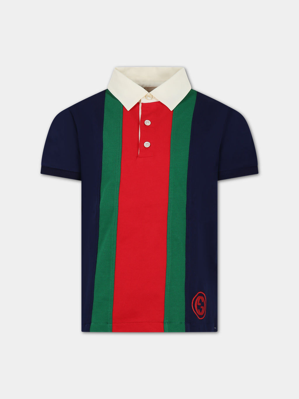 Multicolor polo shirt for boy with logo