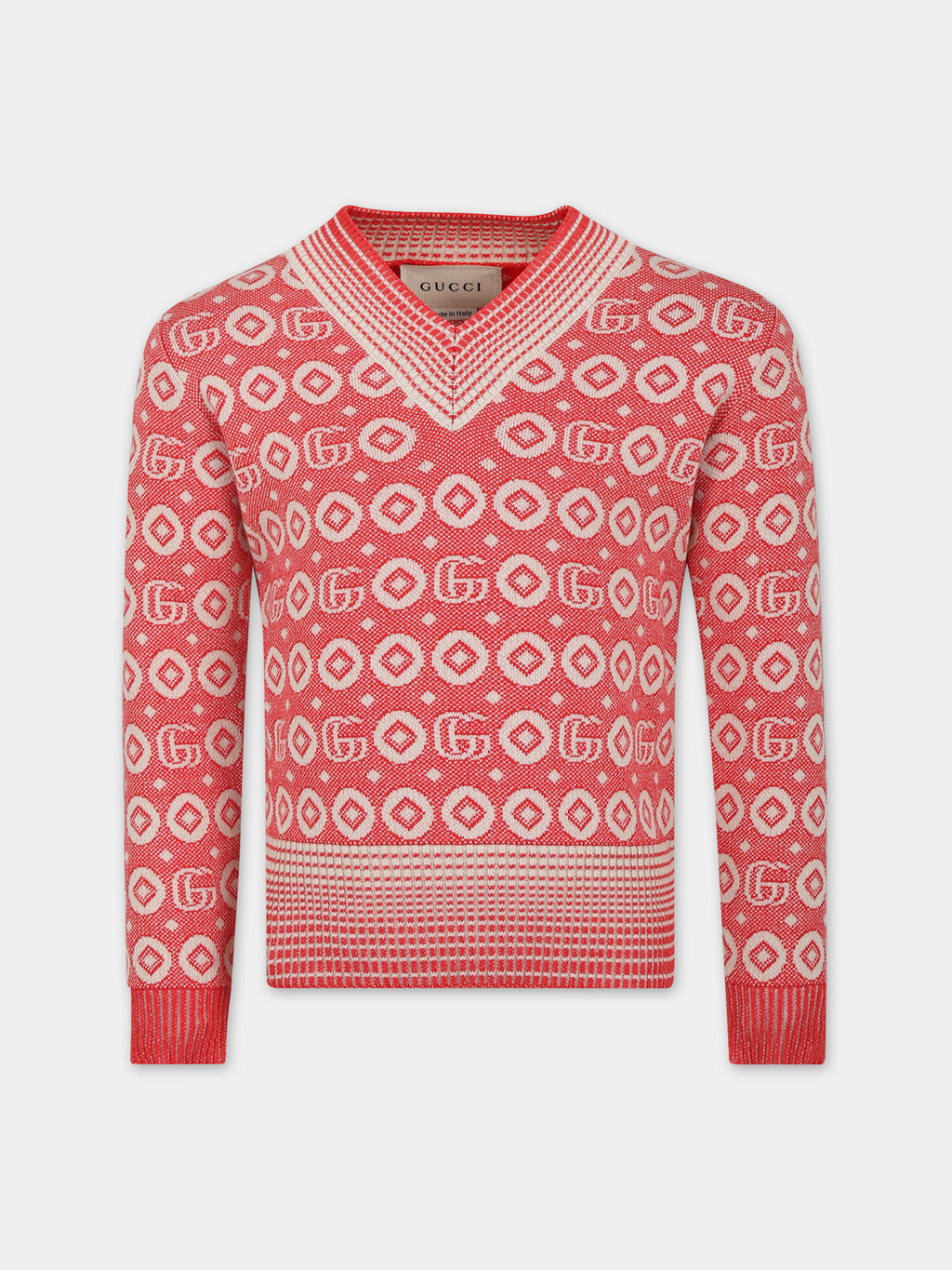 Red sweater for boy with double G