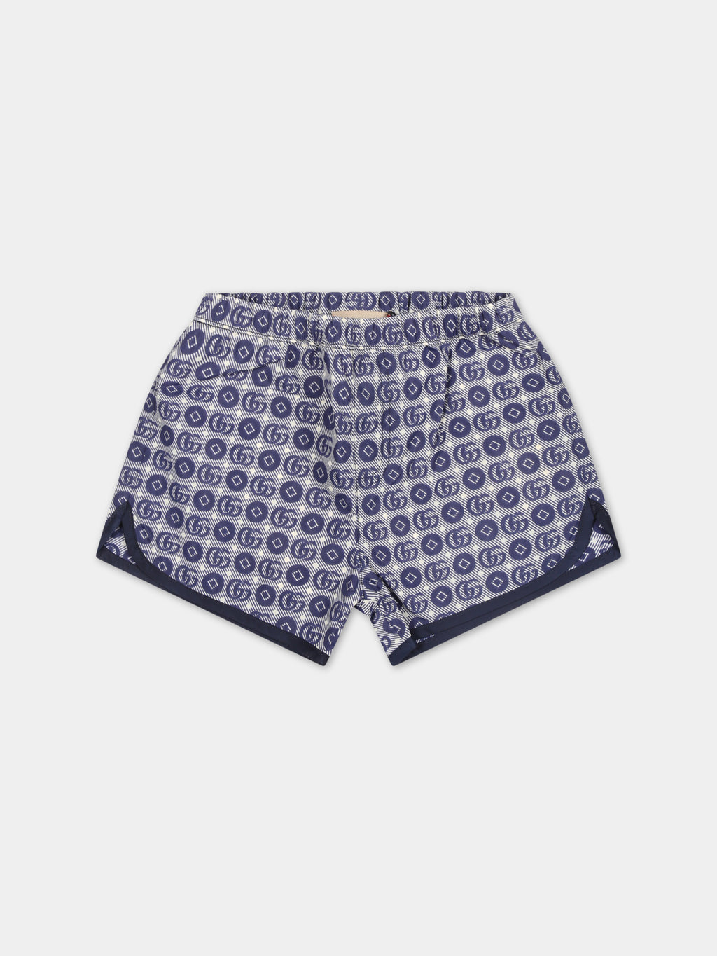 Blue swim shorts for baby boy with double G
