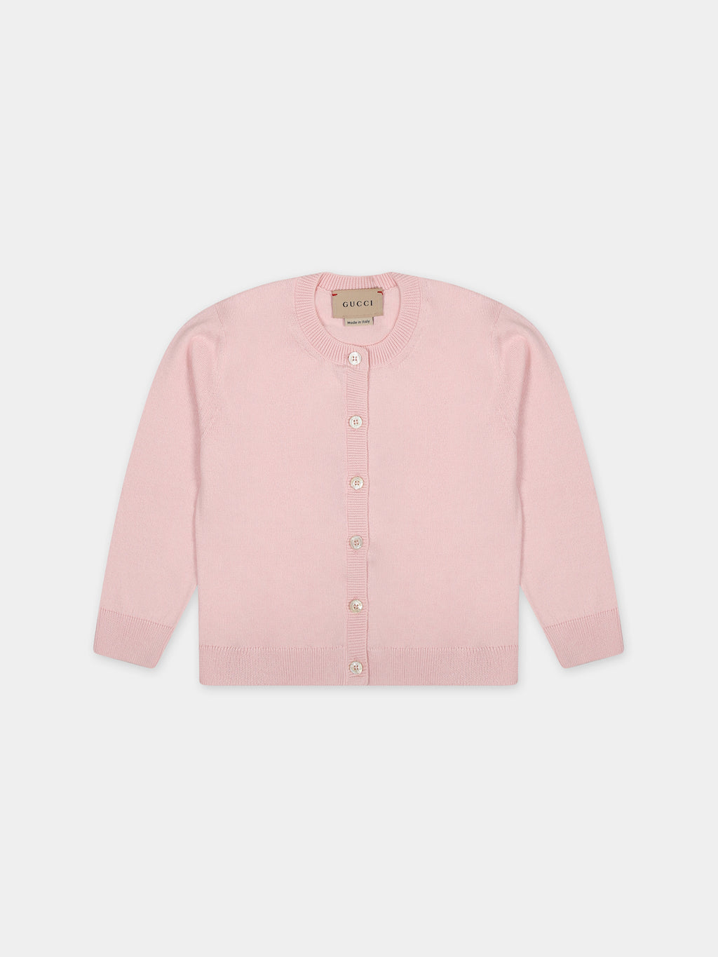 Cardigan rose pour bébé fille avec logo