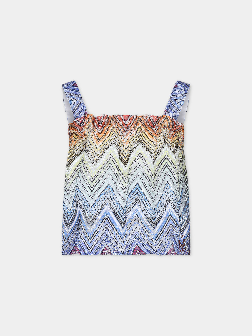 Multicolor top for gilr with sequins