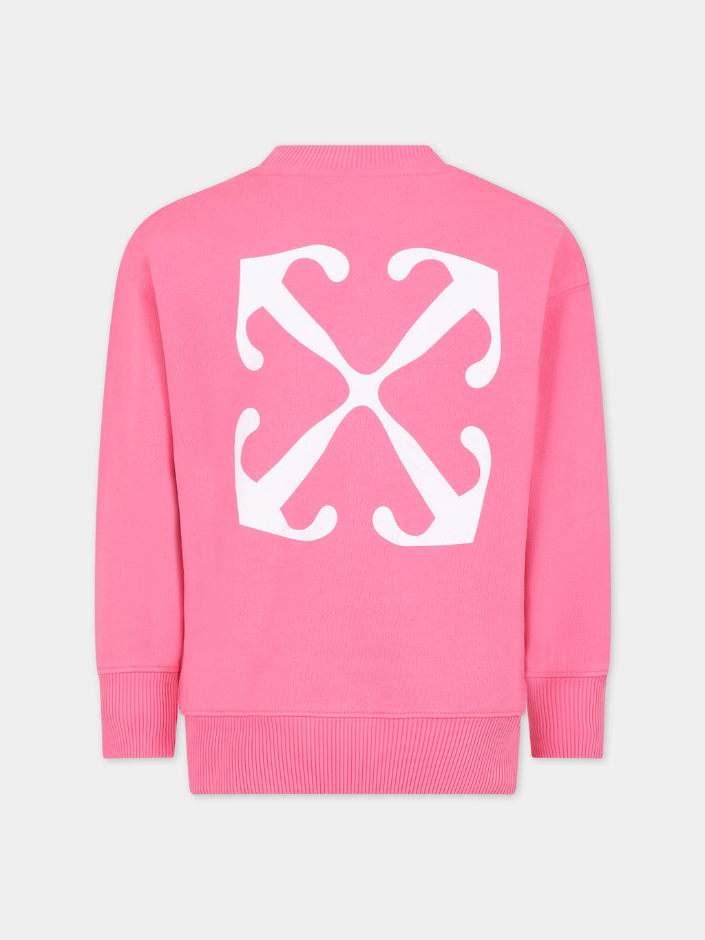 Fuchsia sweatshirt for girl with logo