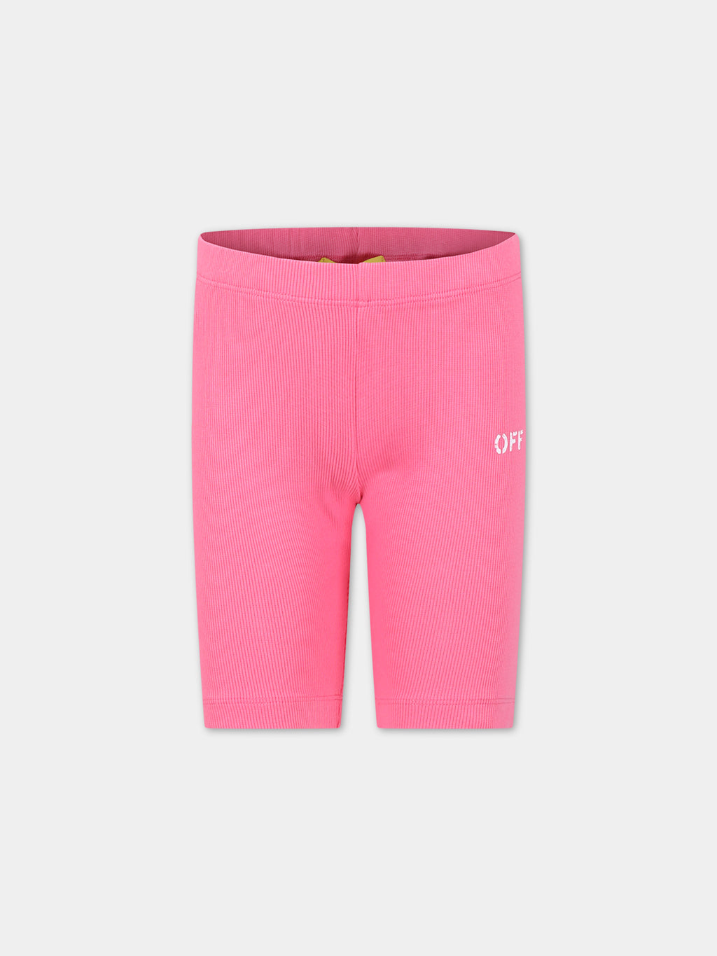 Shorts fucsia per bambina con logo