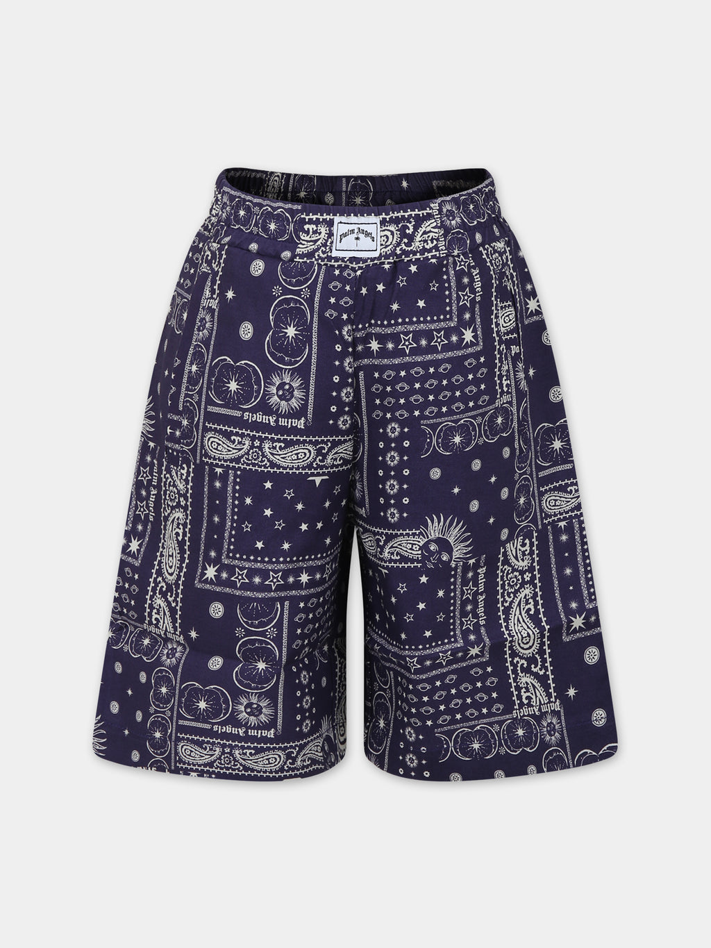 Shorts blu per bambino con stampa