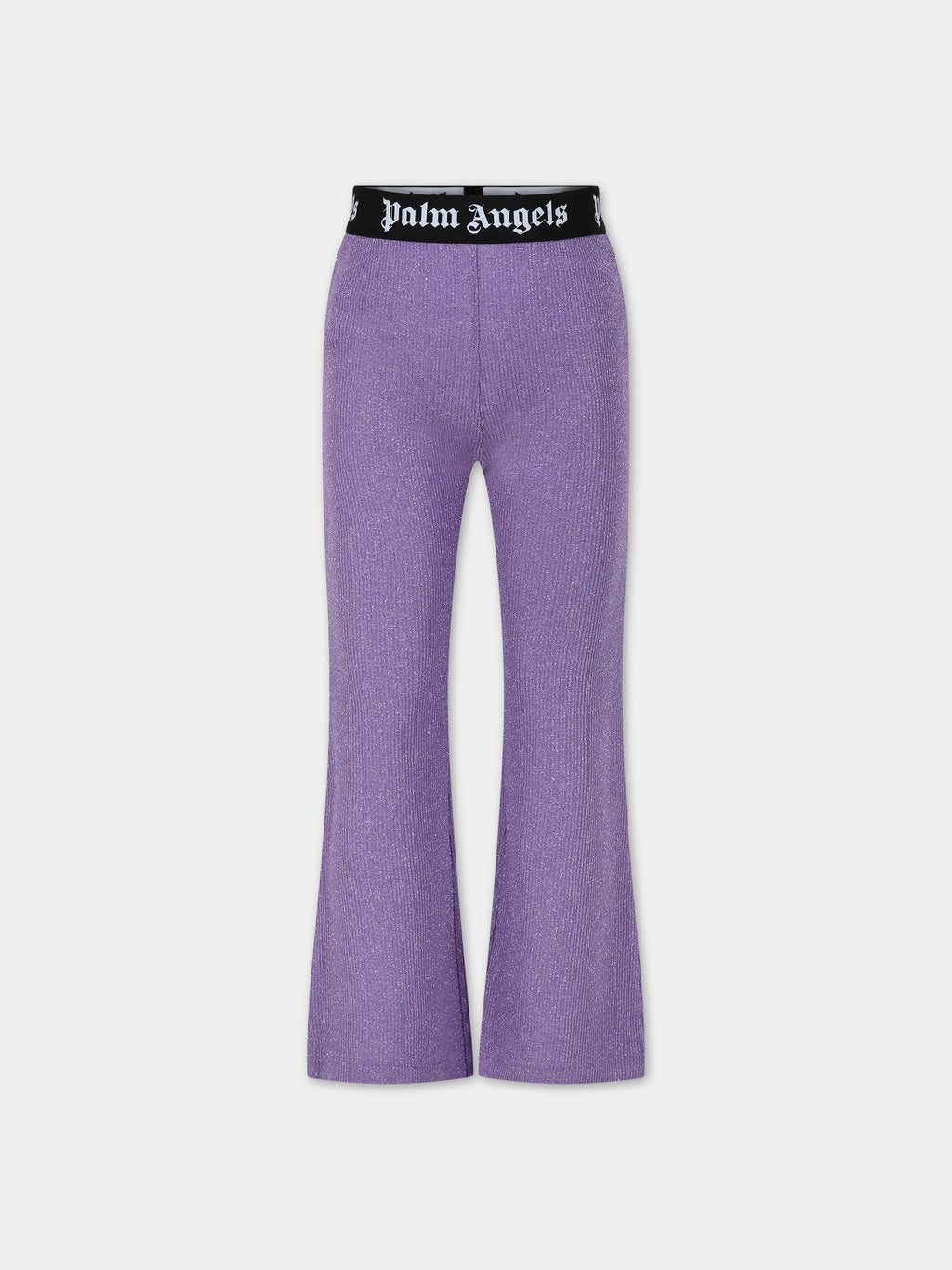 Purple leggings for girl with logo